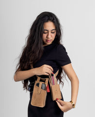 Hudzo handsfree essential Belt-bag vintage beige