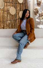 The Genuine Grace blazer- Suede