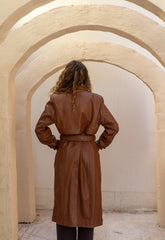 The Genuine Grace – Leather Trench Coat