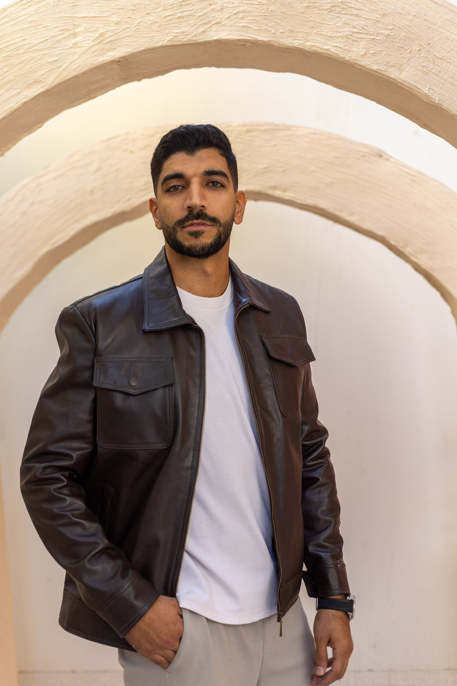 The Form – Pocket Leather Jacket