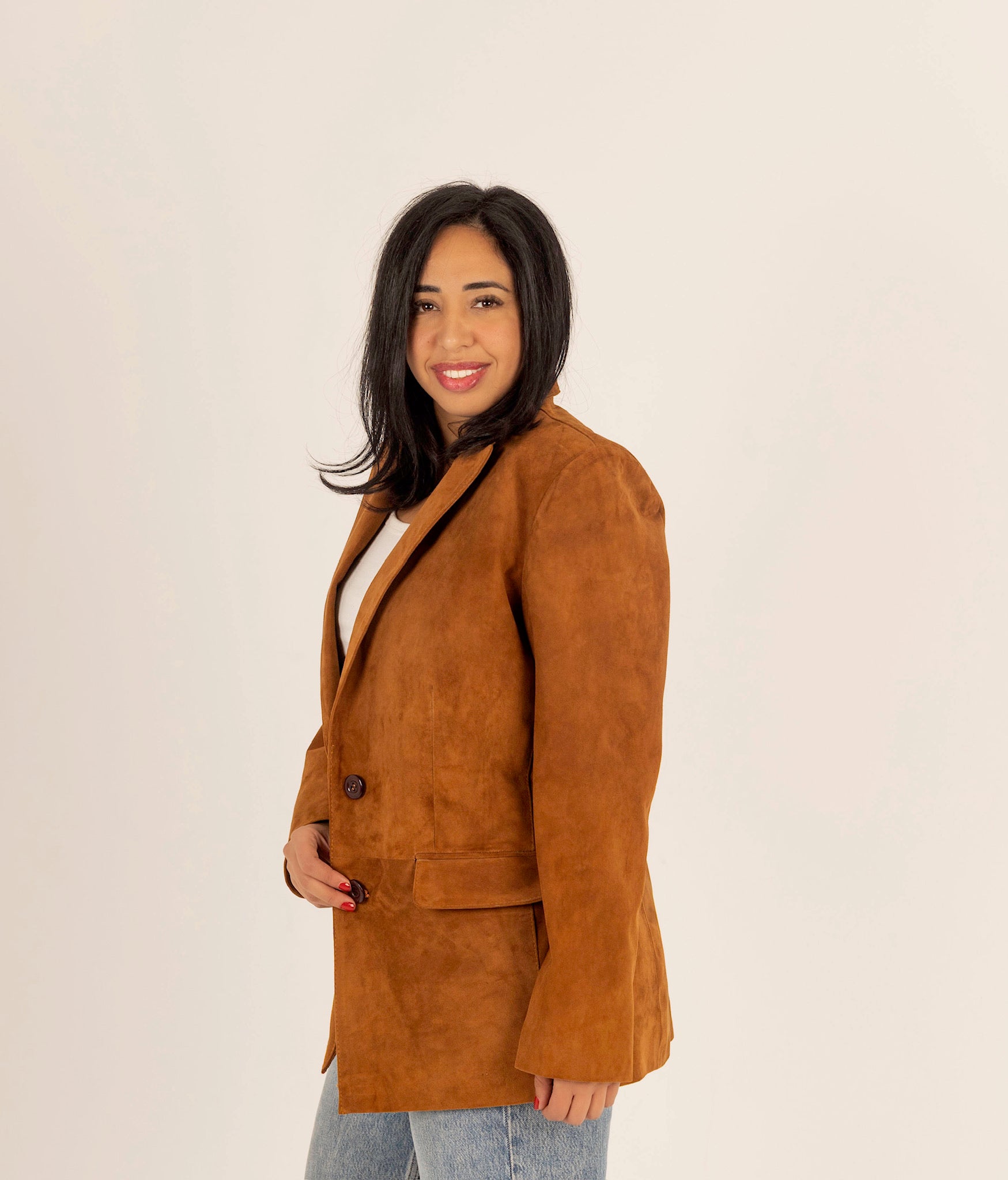 The Genuine Grace blazer- Suede