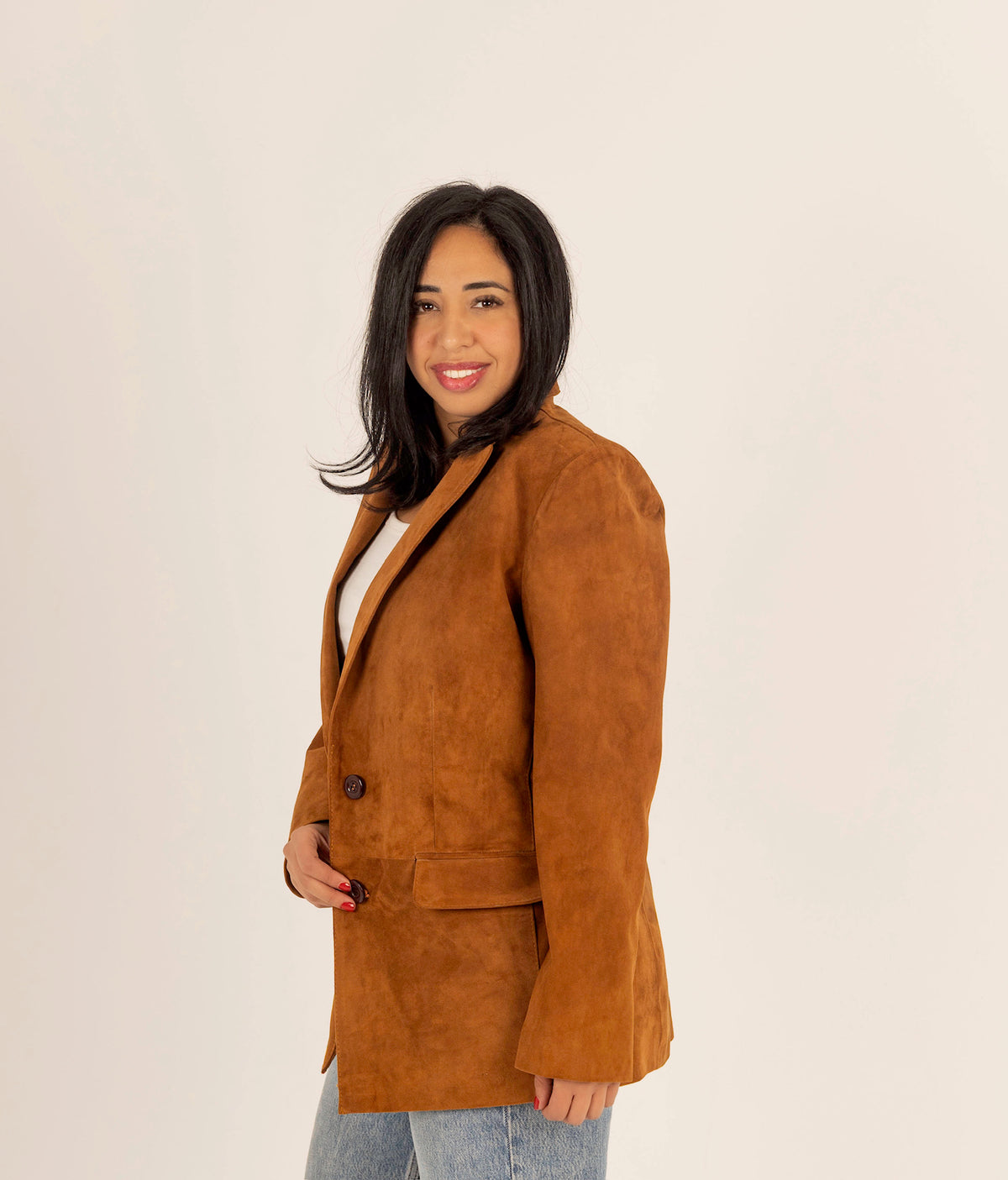 The Genuine Grace blazer- Suede