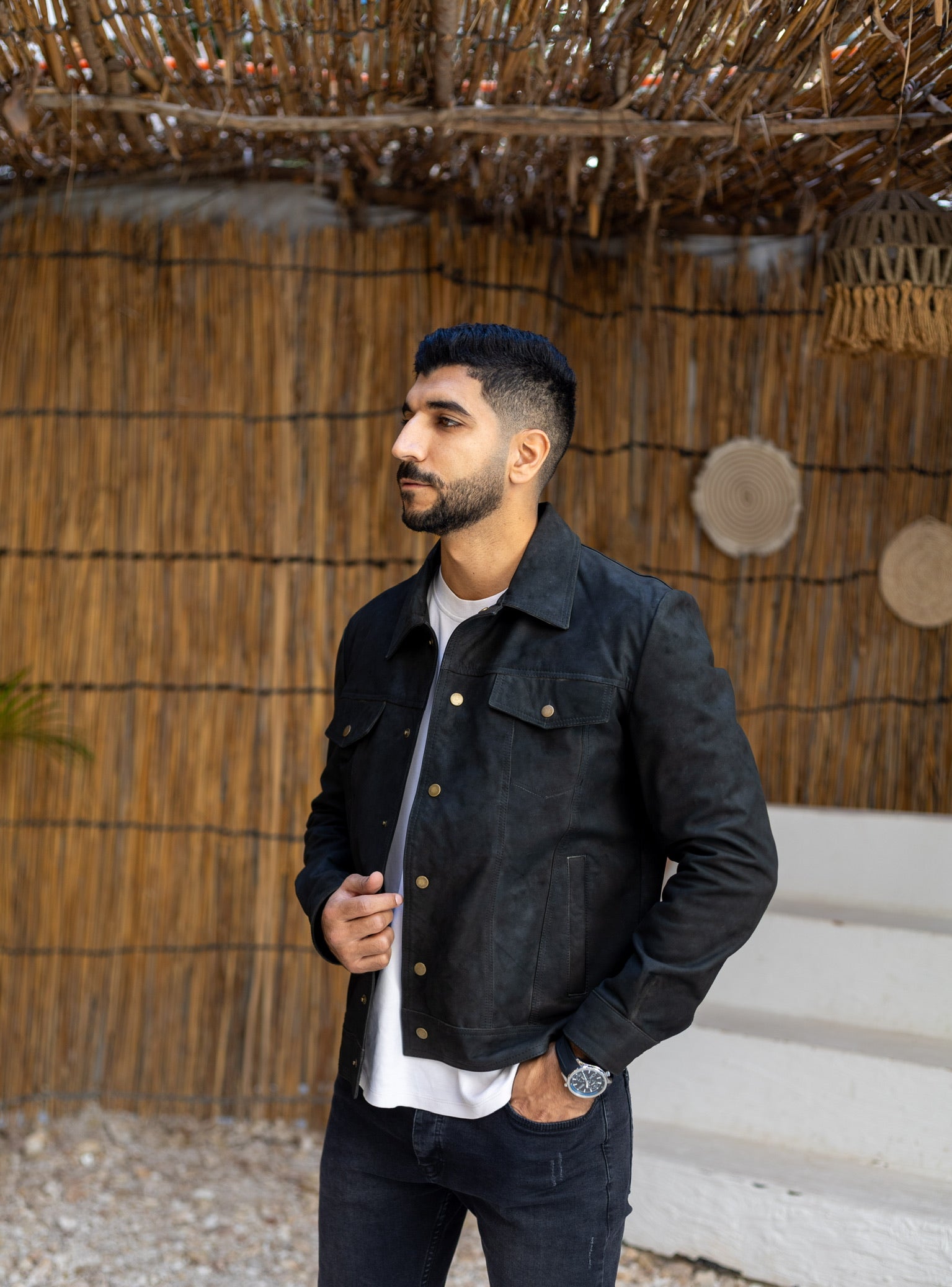 The Drift – Denim-Suede Leather Jacket