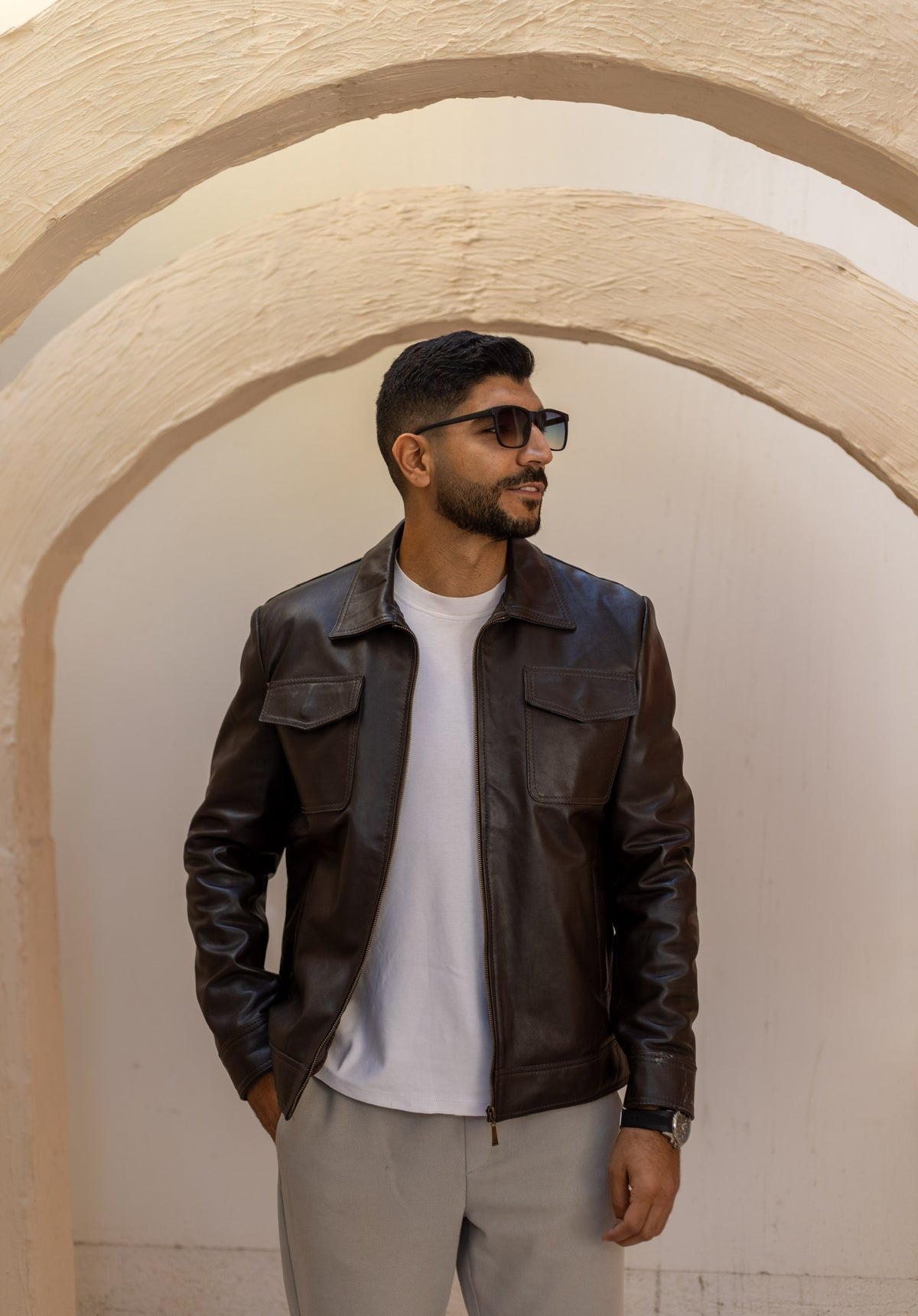 The Form – Pocket Leather Jacket