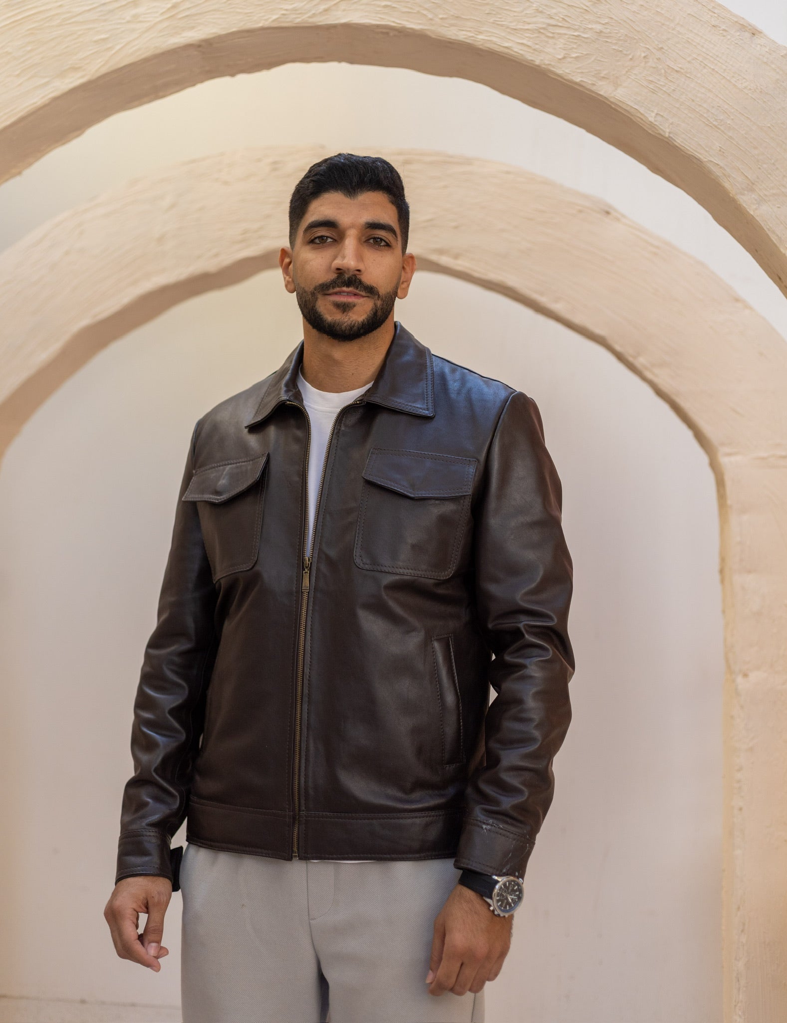 The Form – Pocket Leather Jacket