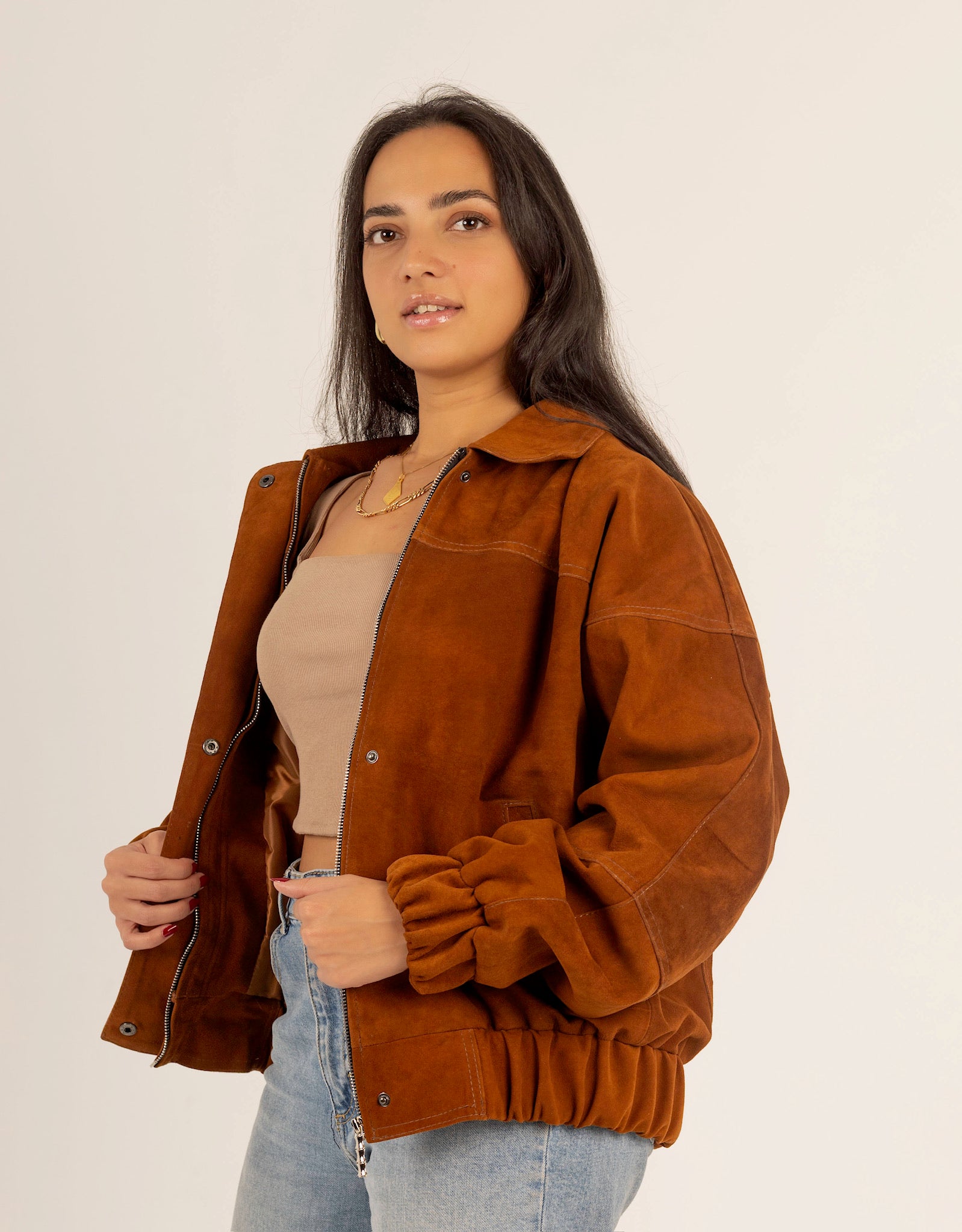 The Flow – Suede Slouchy Oversized Jacket