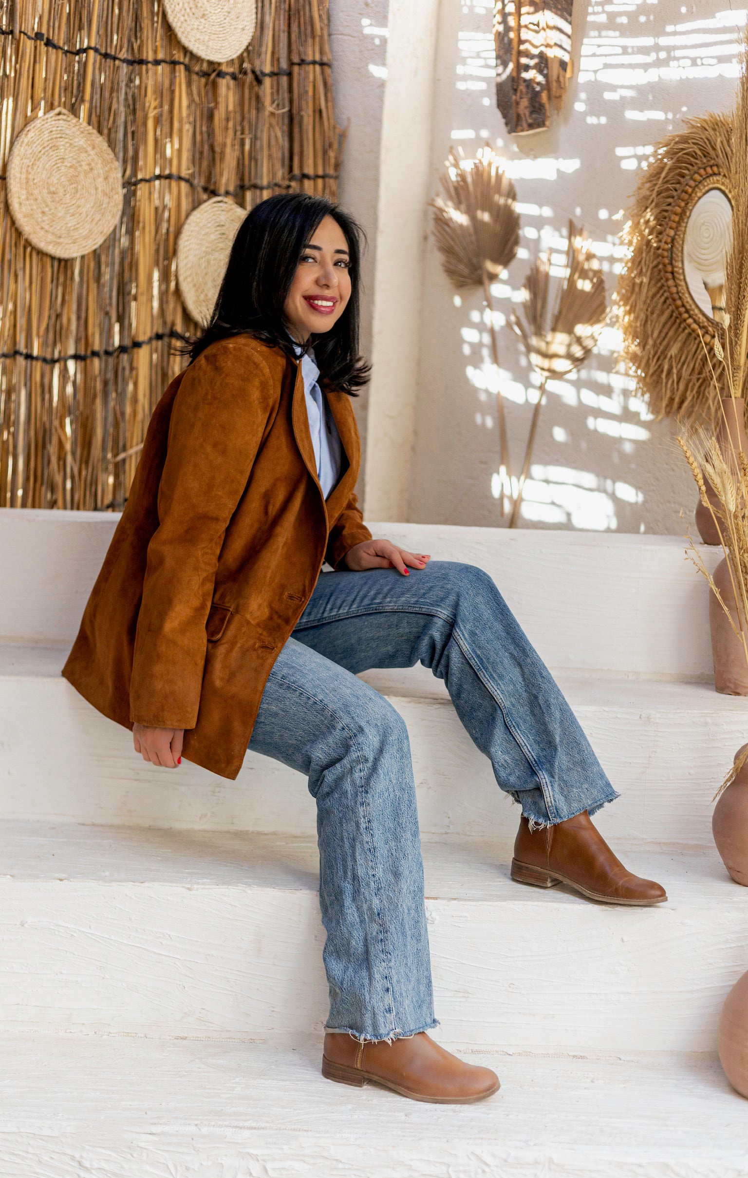 The Genuine Grace blazer- Suede