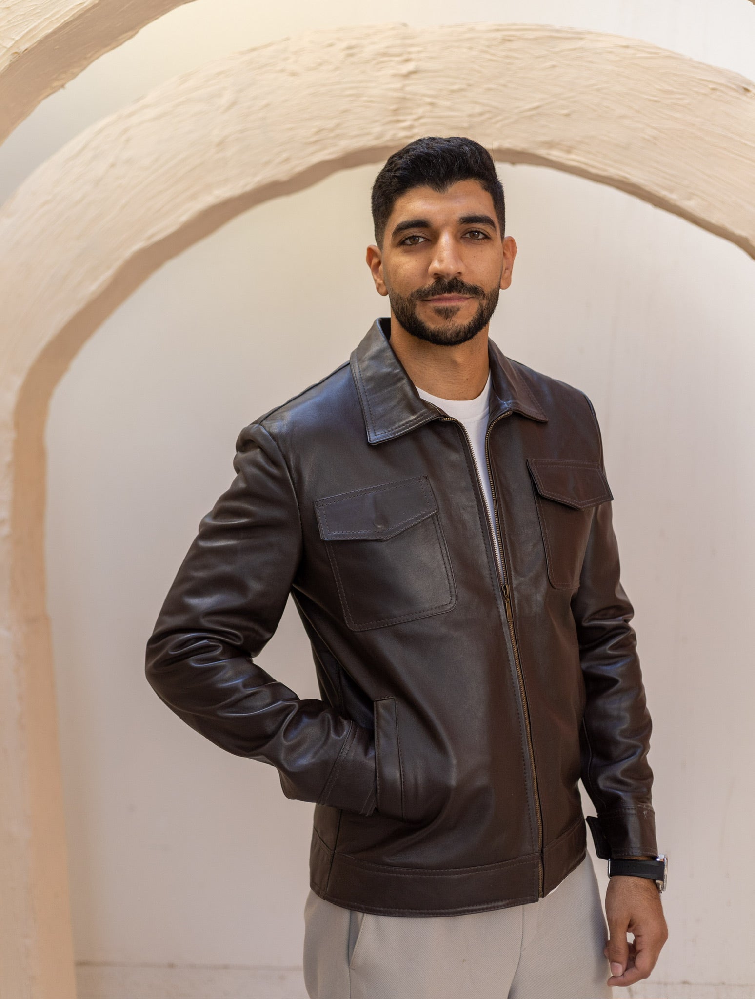 The Form – Pocket Leather Jacket