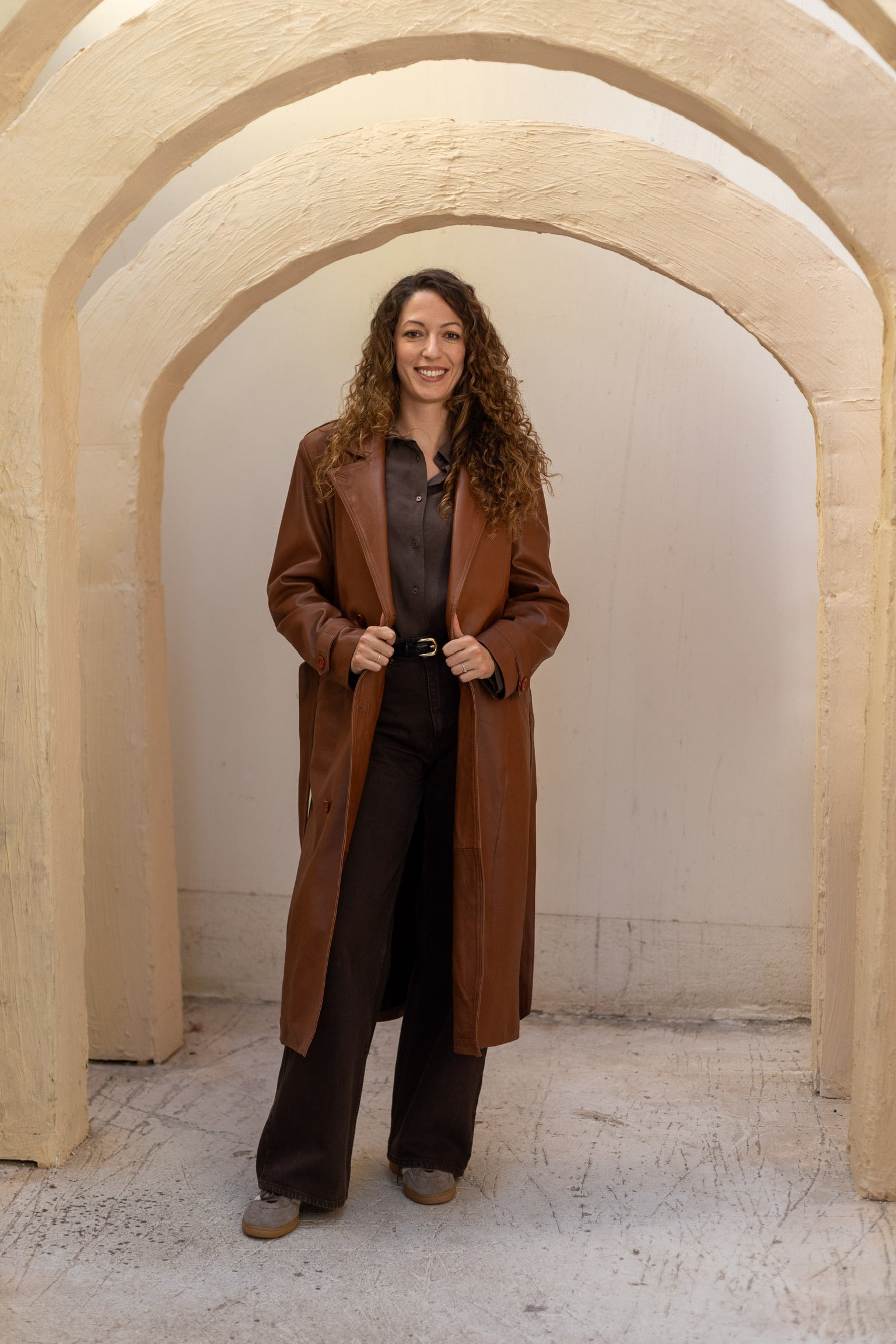 The Genuine Grace – Leather Trench Coat