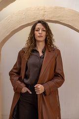 The Genuine Grace – Leather Trench Coat